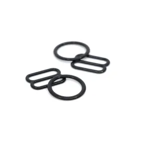 1/2" (12mm) Rings & Sliders, Set of 2 - Black