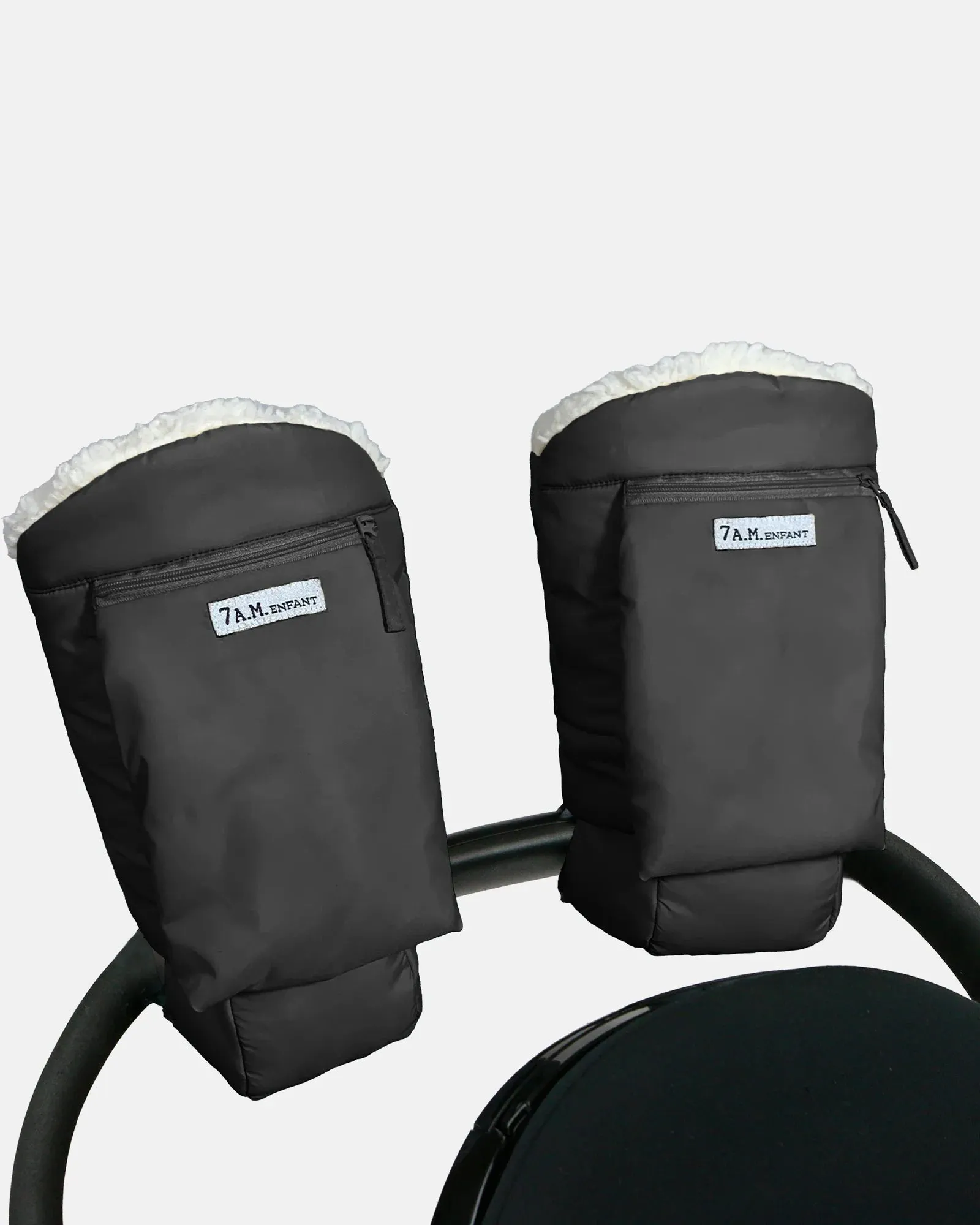 7 A.M. Enfant Warmmuffs - Black Oslo Cloud
