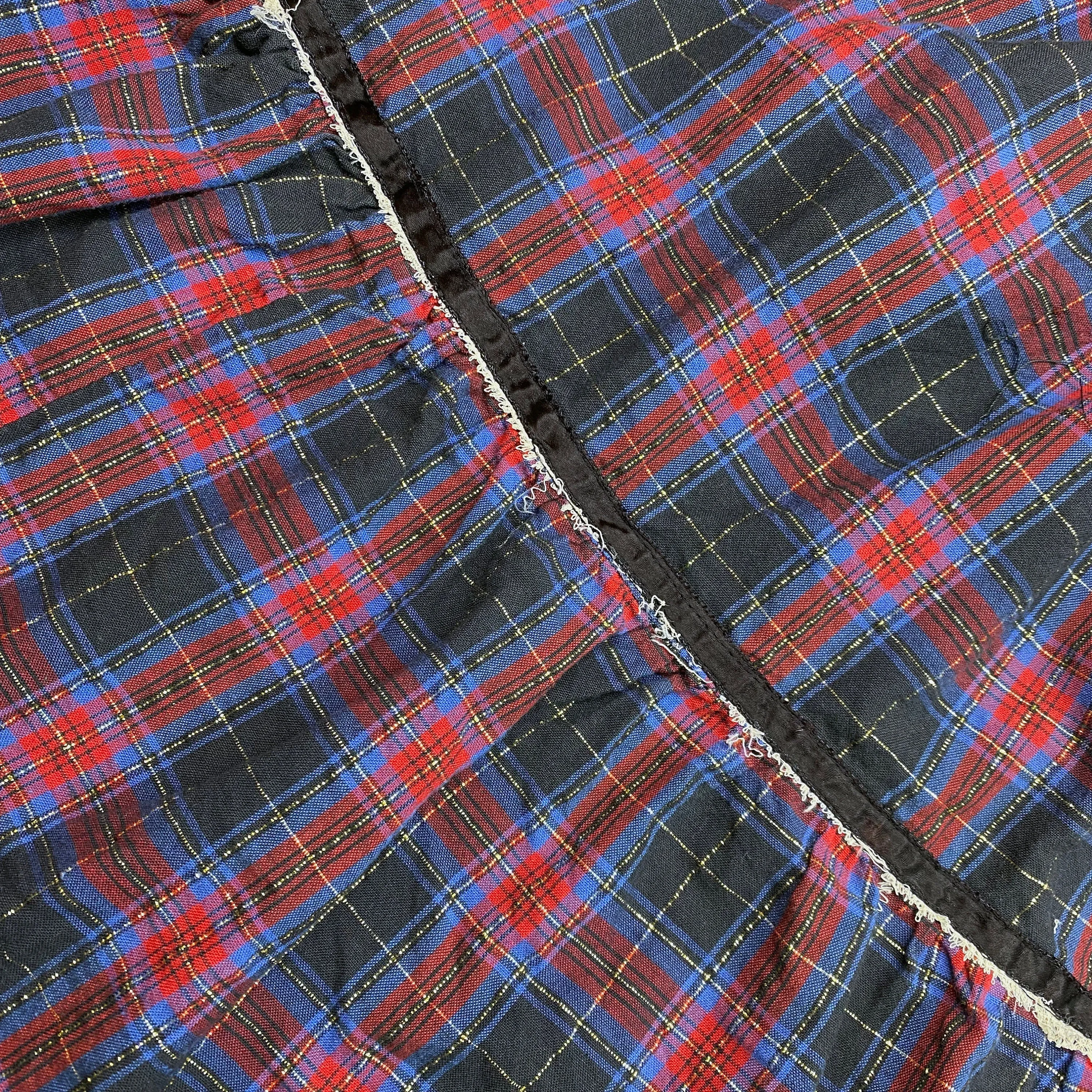 70s Plaid Tiered Halter Midi Dress - Petite Small