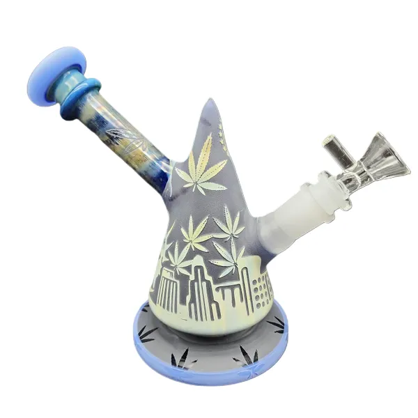 7" Etched Cone Water Pipe