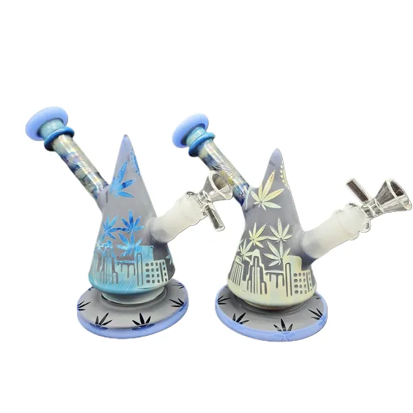 7" Etched Cone Water Pipe