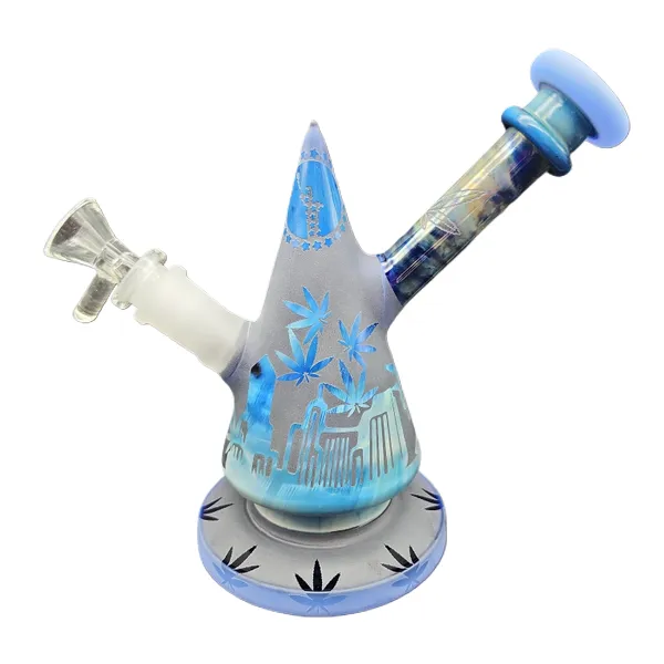 7" Etched Cone Water Pipe
