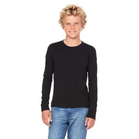 Bella   Canvas Youth Black Jersey Long-Sleeve T-Shirt