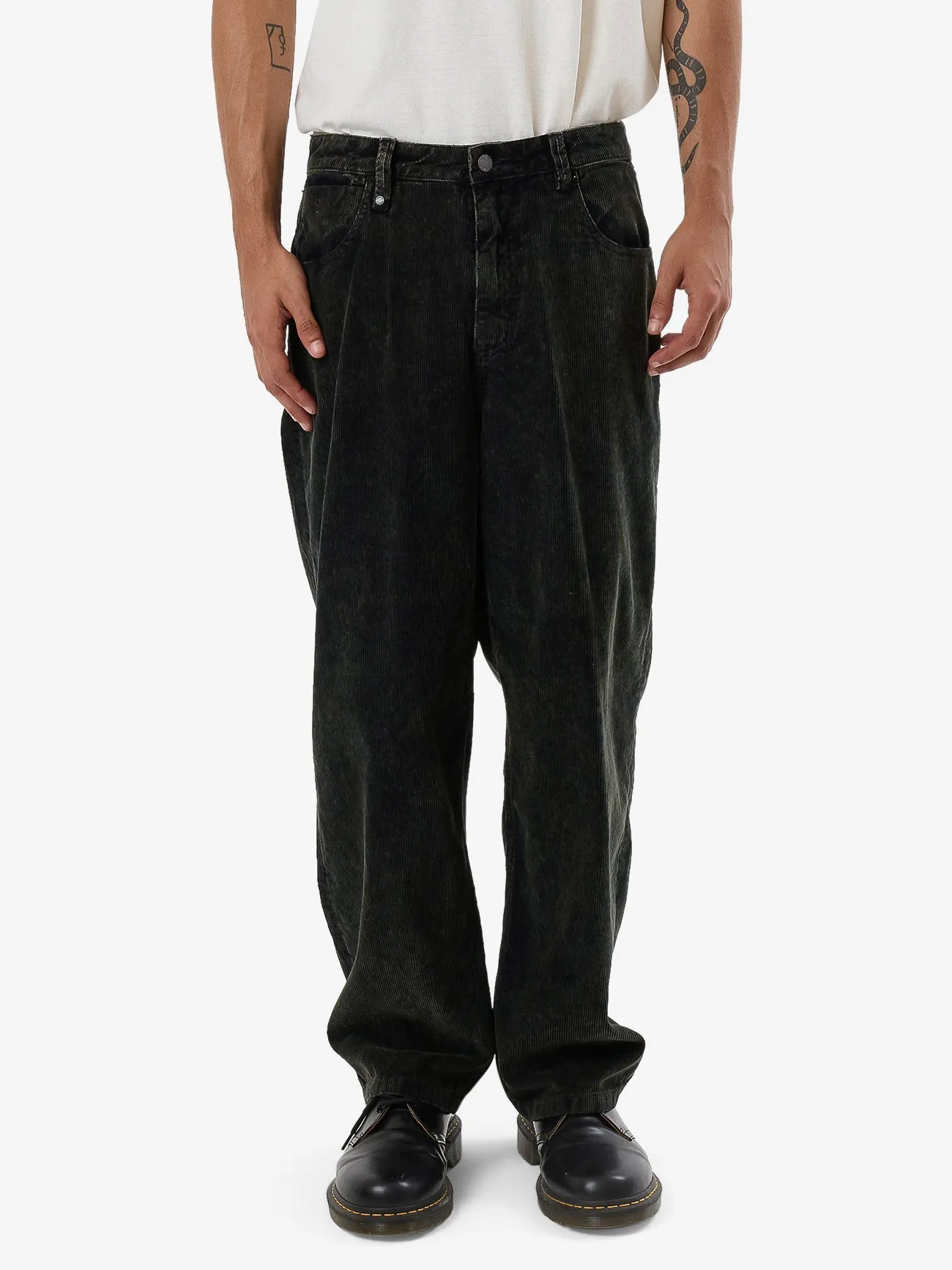 Big Slacker Cord Jean Black India Ink