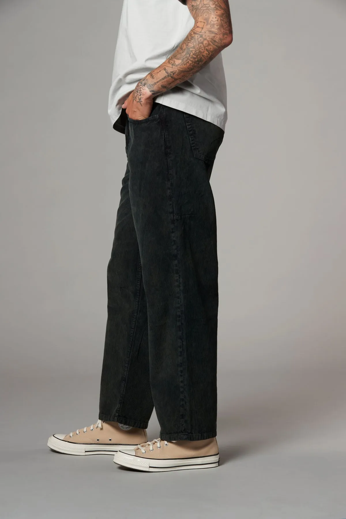 Big Slacker Cord Jean Black India Ink