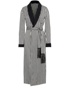 Black and White Stripe Kalpita Coat