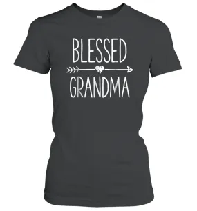 Blessed Grandma T shirt Grandmother Mother Moms Women Gifts Women Cotton T-Shirt