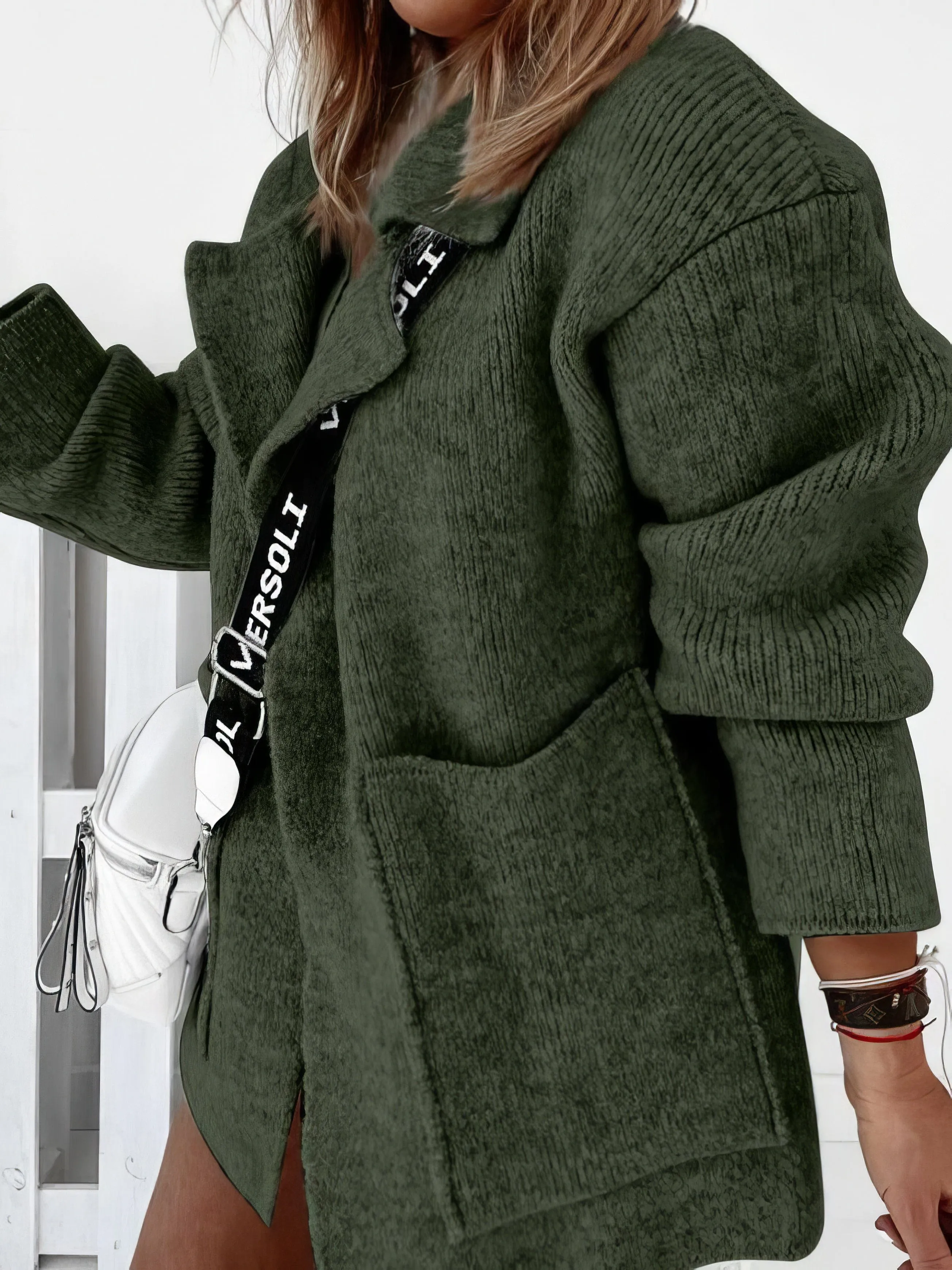 Button-Down Pocket Cardigan Coat