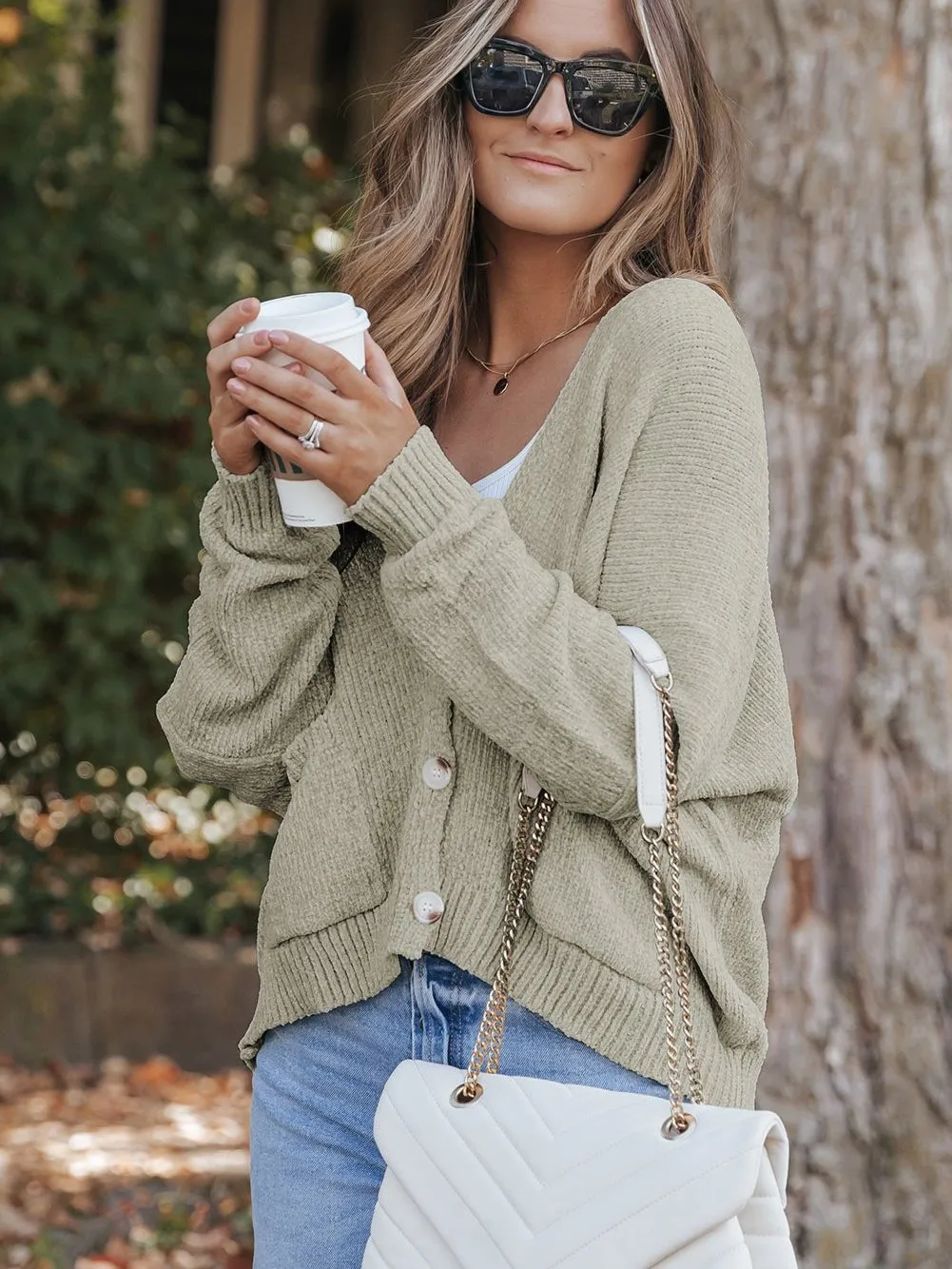 Button-Down Pocket Cardigan Coat