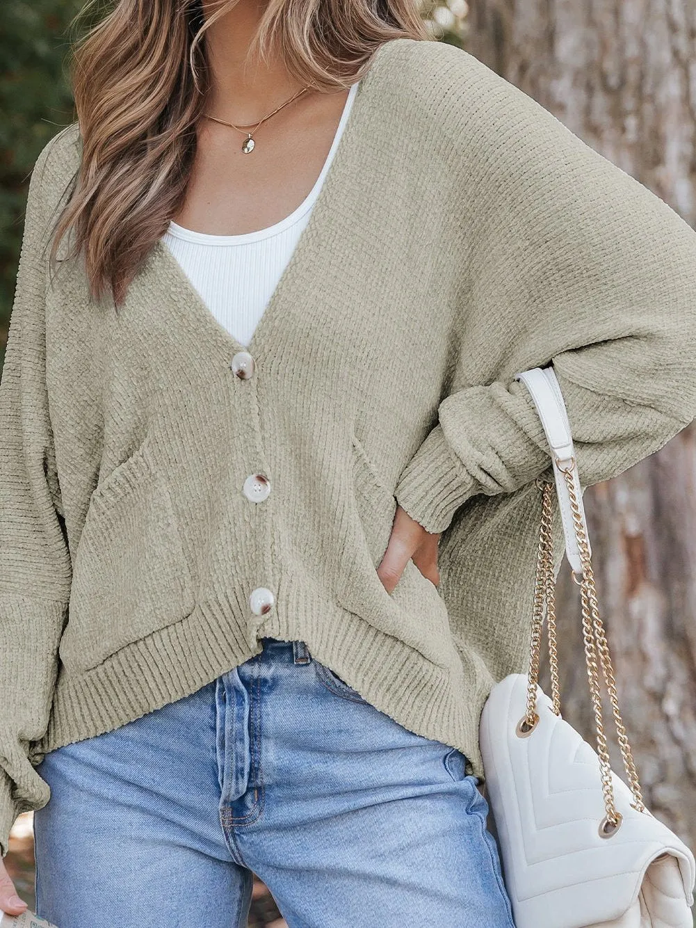 Button-Down Pocket Cardigan Coat