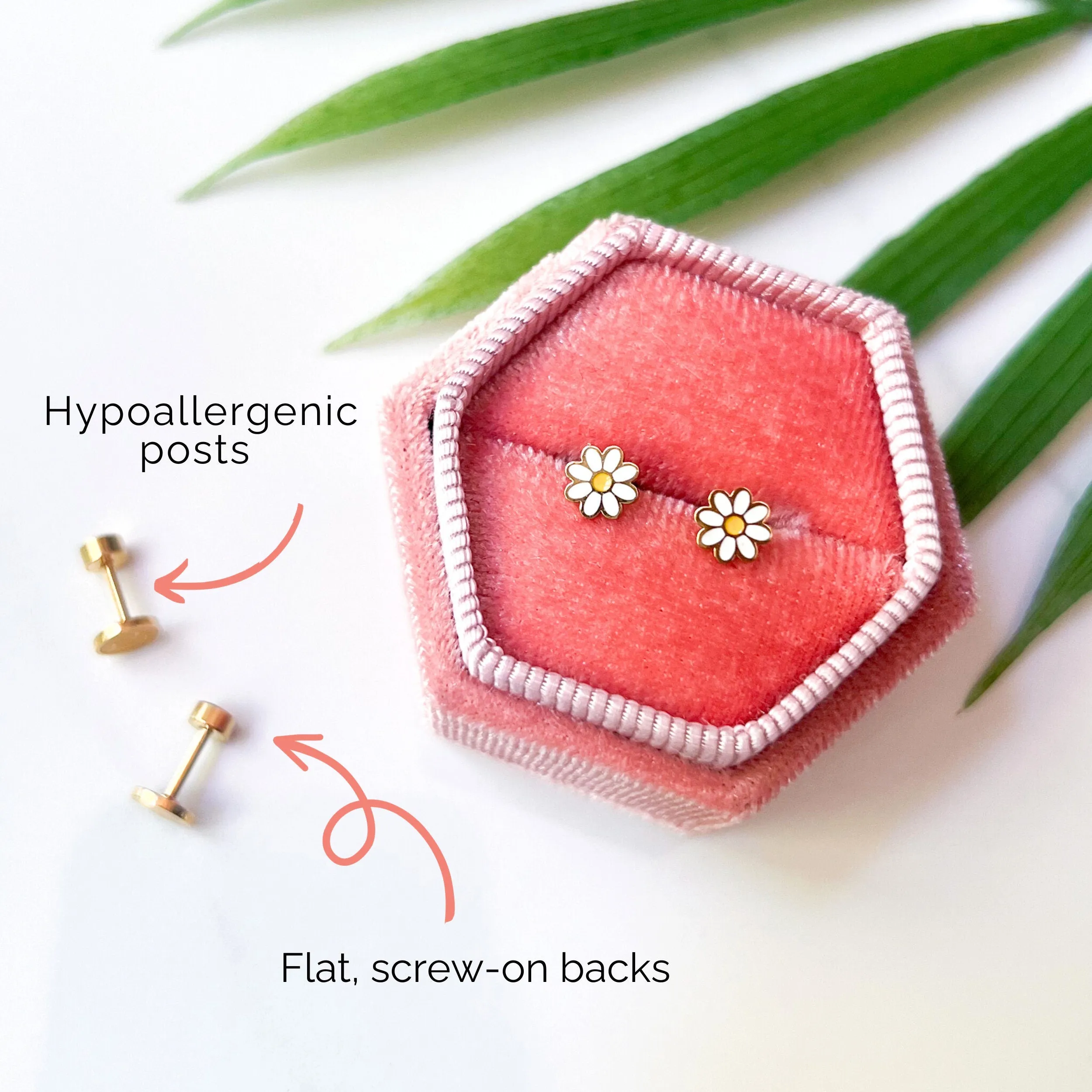 Candy Cane Stud Earrings