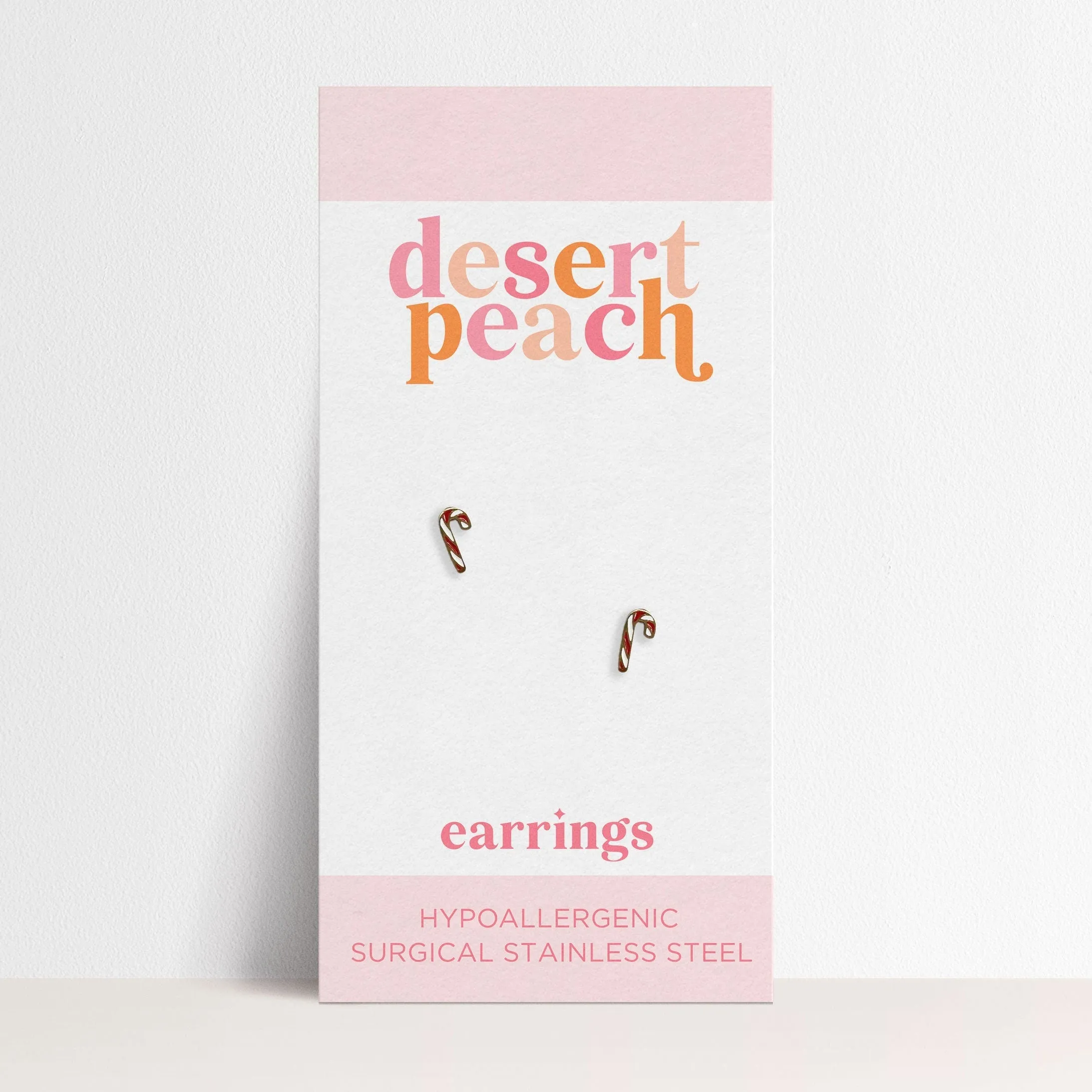 Candy Cane Stud Earrings