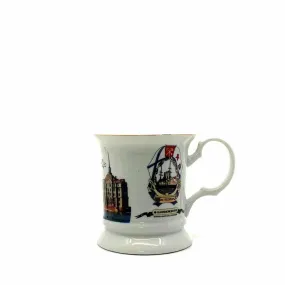 Charming Russia Souvenir Coffee Tea Cup - 12oz White Porcelain