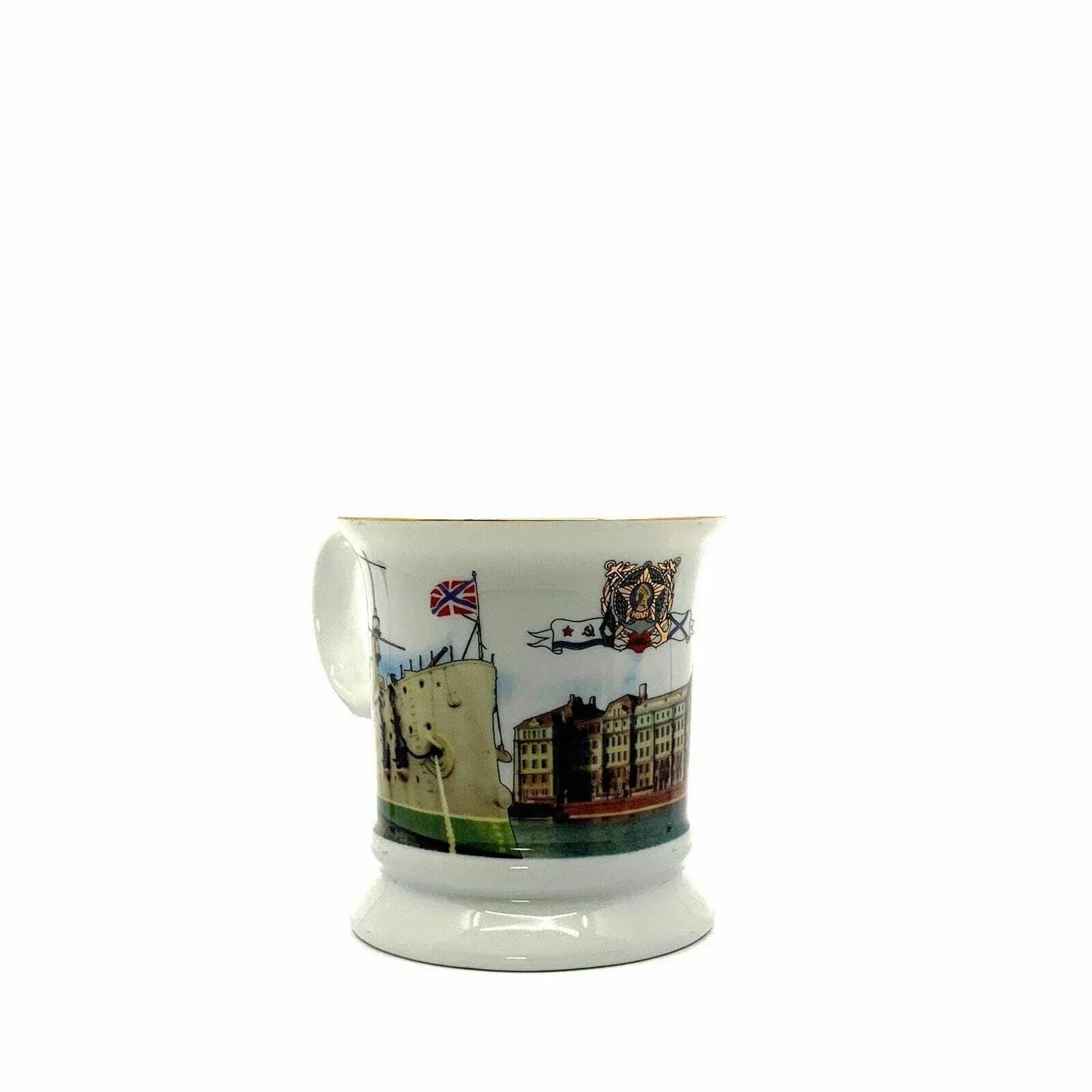 Charming Russia Souvenir Coffee Tea Cup - 12oz White Porcelain