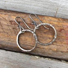 Circle Earrings ~ Oxidized