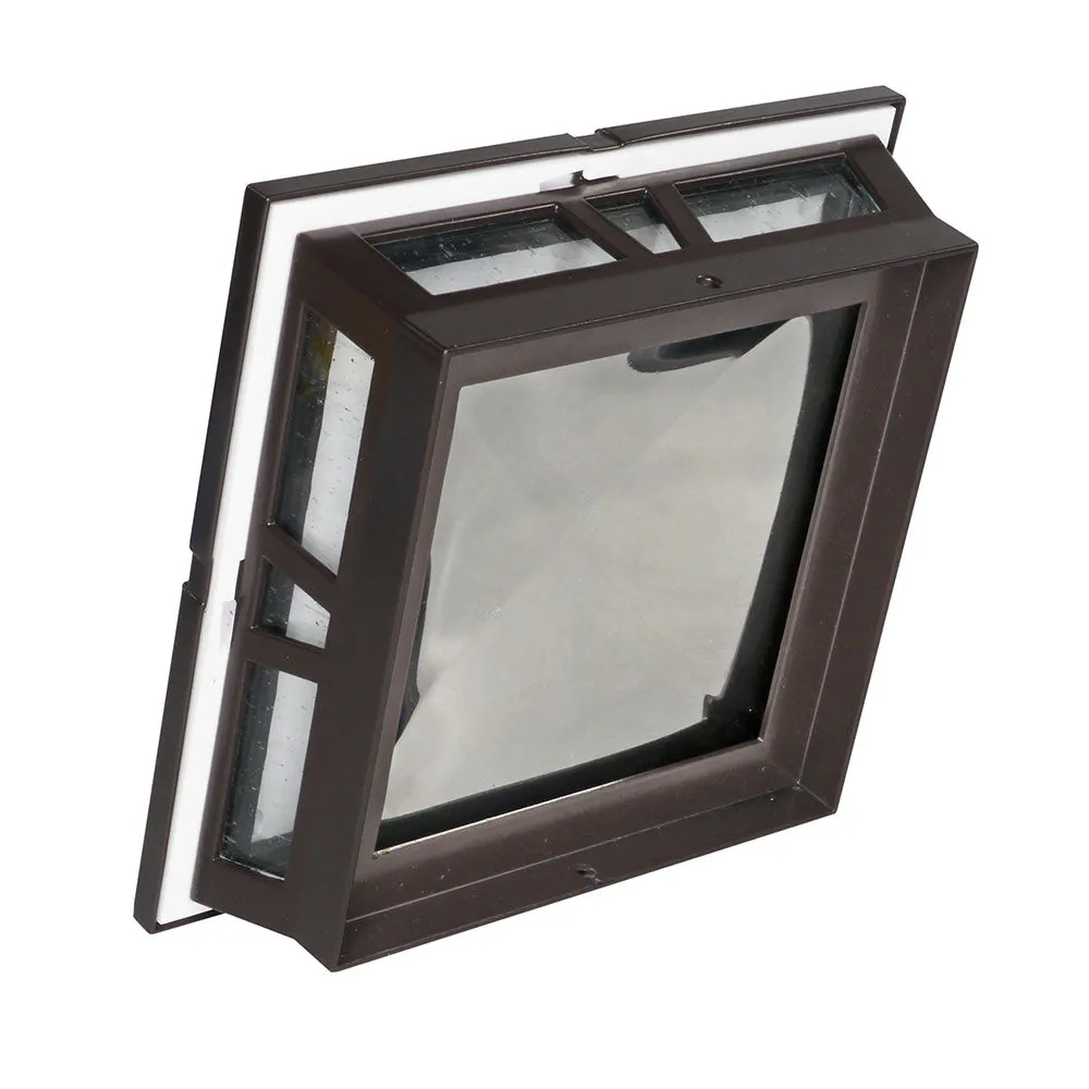 Classy 6x6 Brown Aluminum Cambridge Solar Post Cap