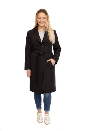 Cloth Raincoat Black 7/8