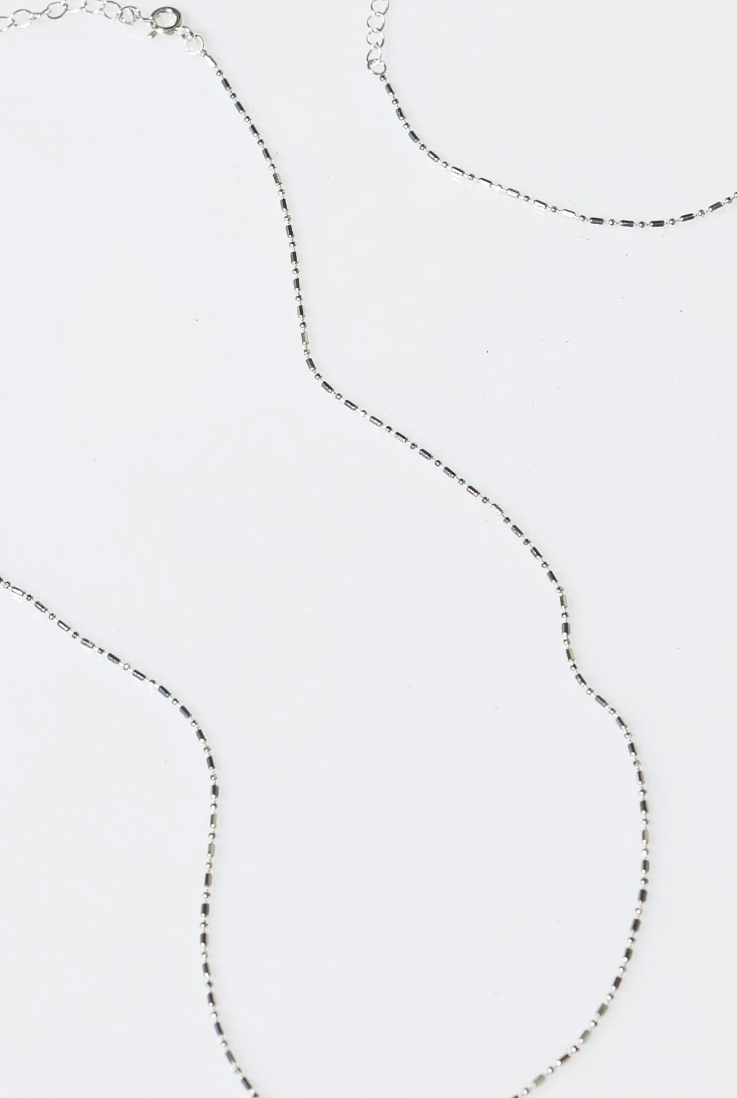 Dash Dot Chain Necklace - Silver