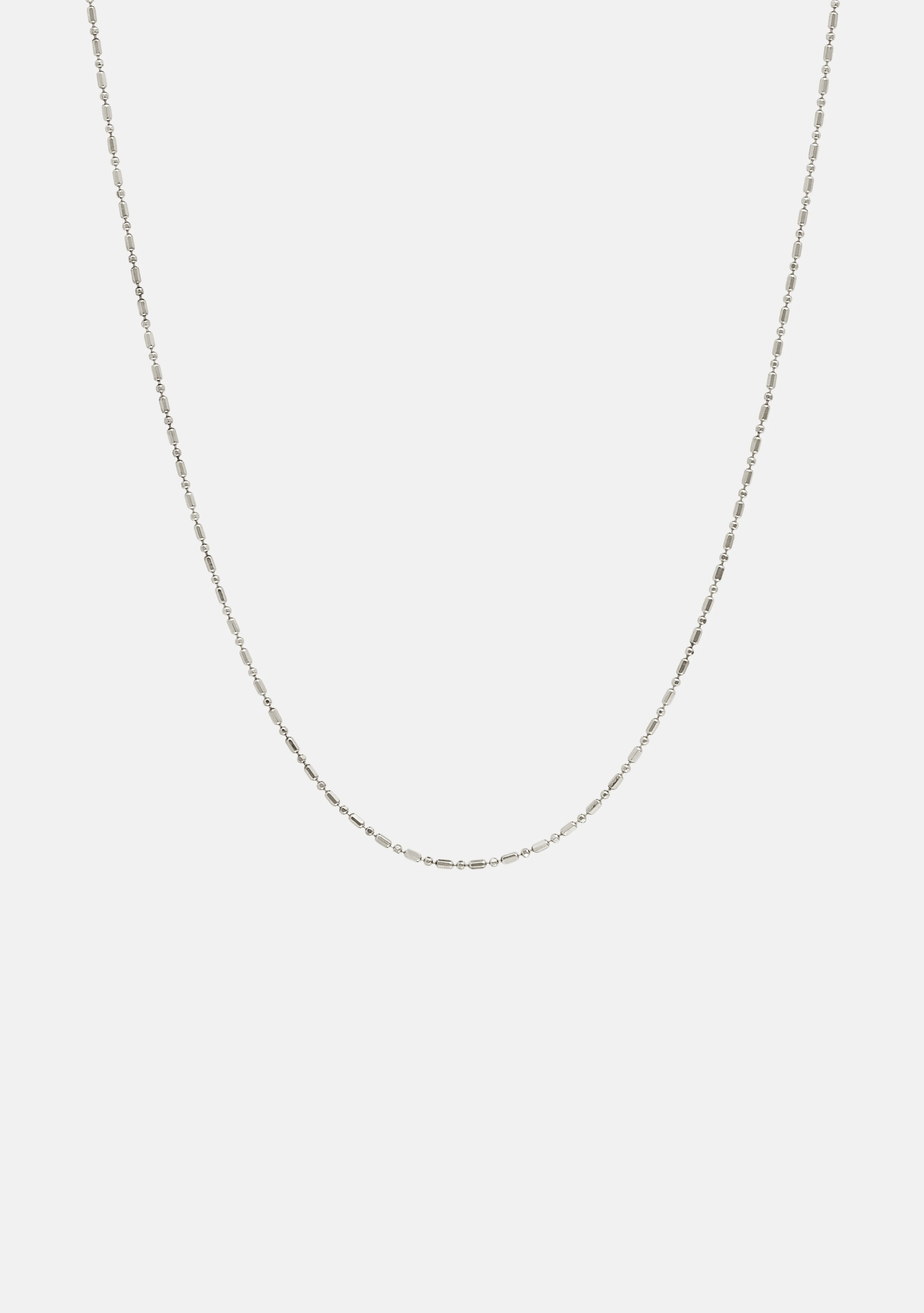 Dash Dot Chain Necklace - Silver