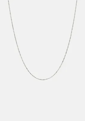 Dash Dot Chain Necklace - Silver