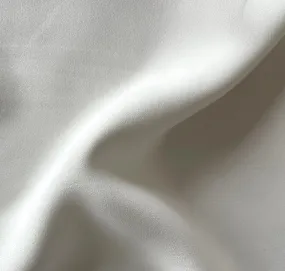 Drapey Porcelain White Rayon Viscose Crepe