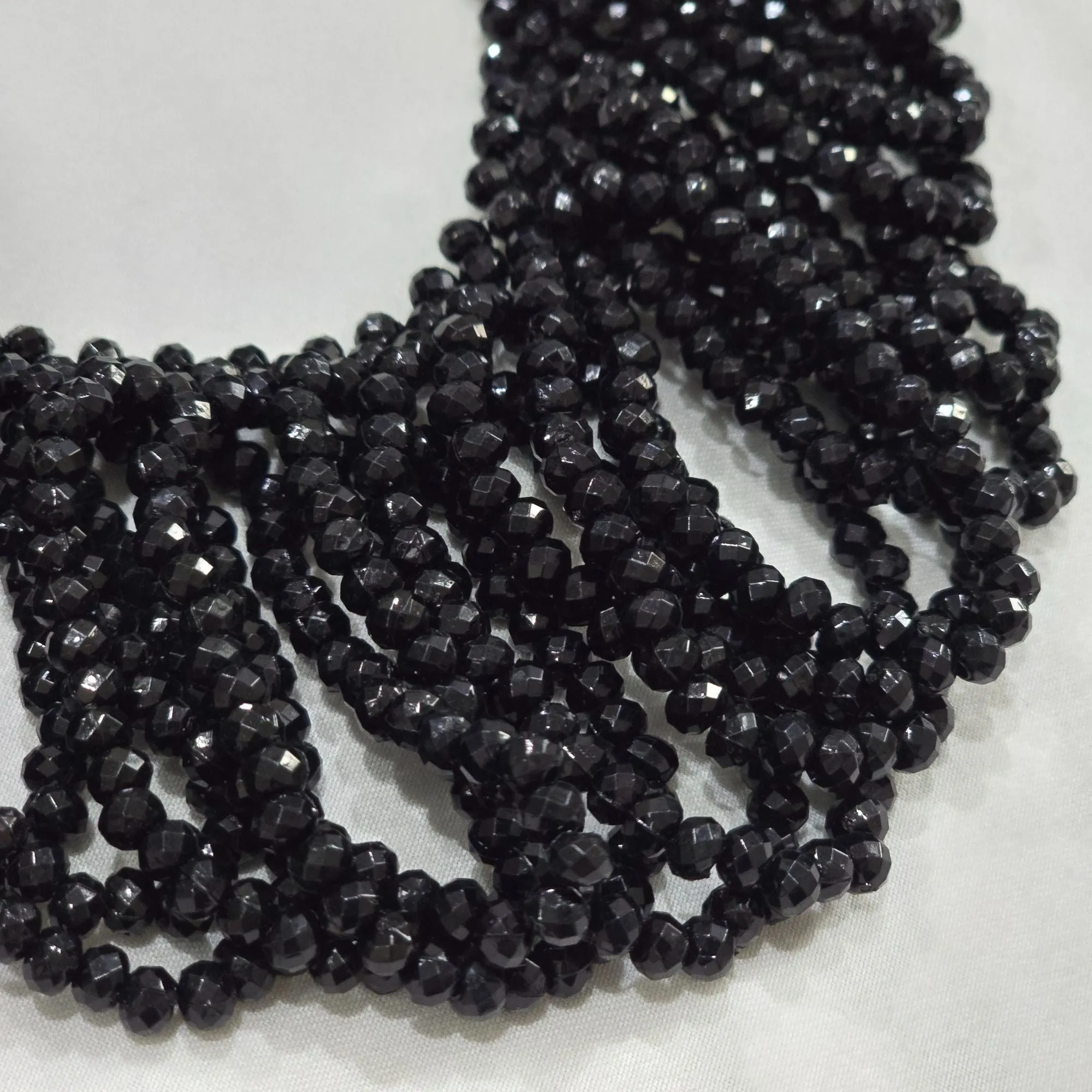 Elegant Black Big Beaded Statement Necklace