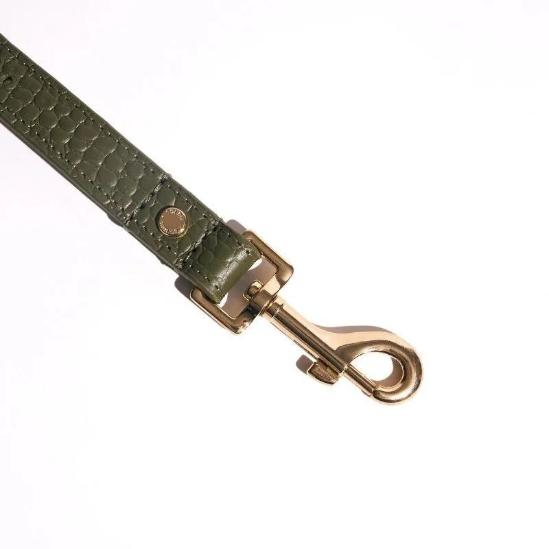 Emerald Leather Dog Leash