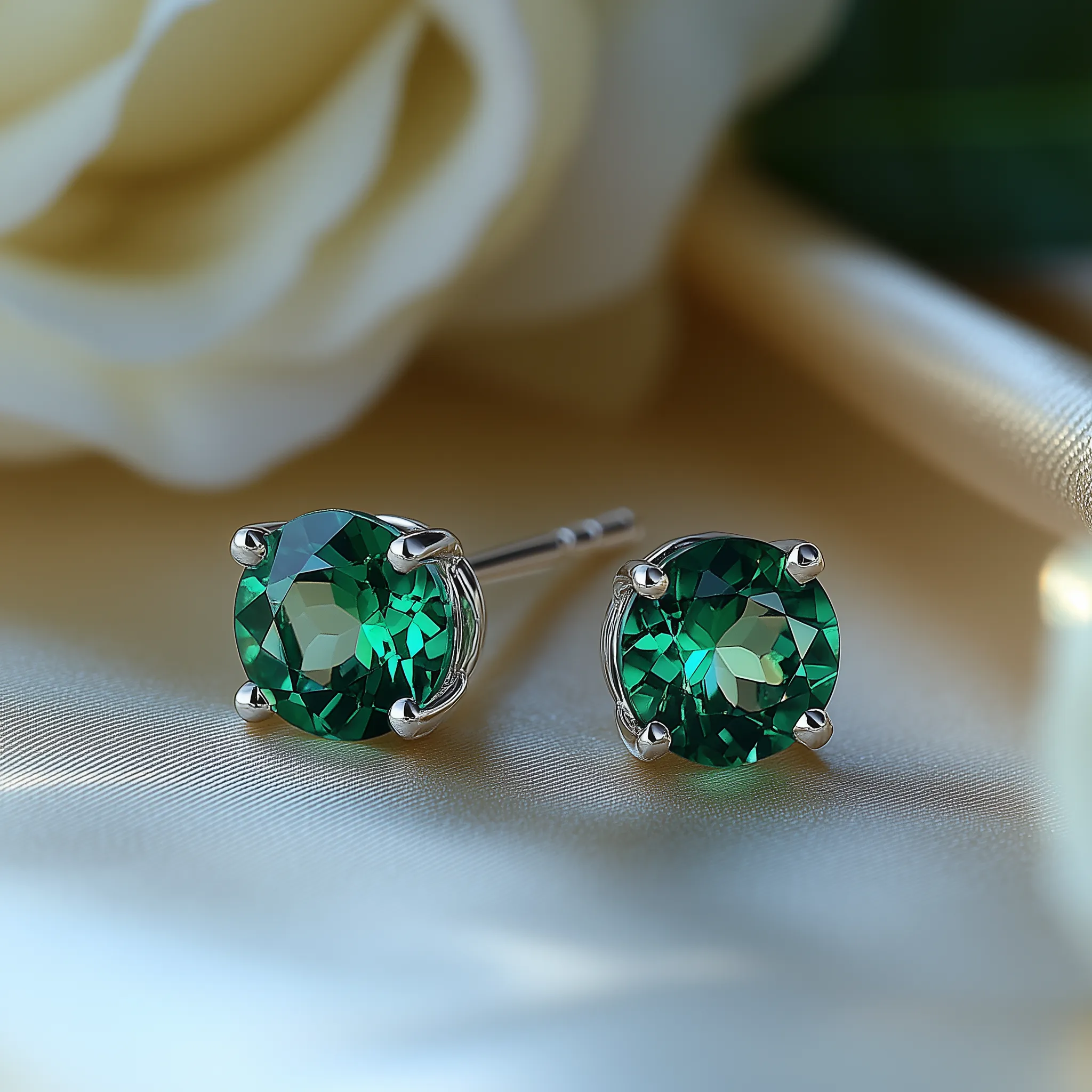 Emerald Stud Earrings – May Birthstone Jewelry | Emerald Earrings for Women
