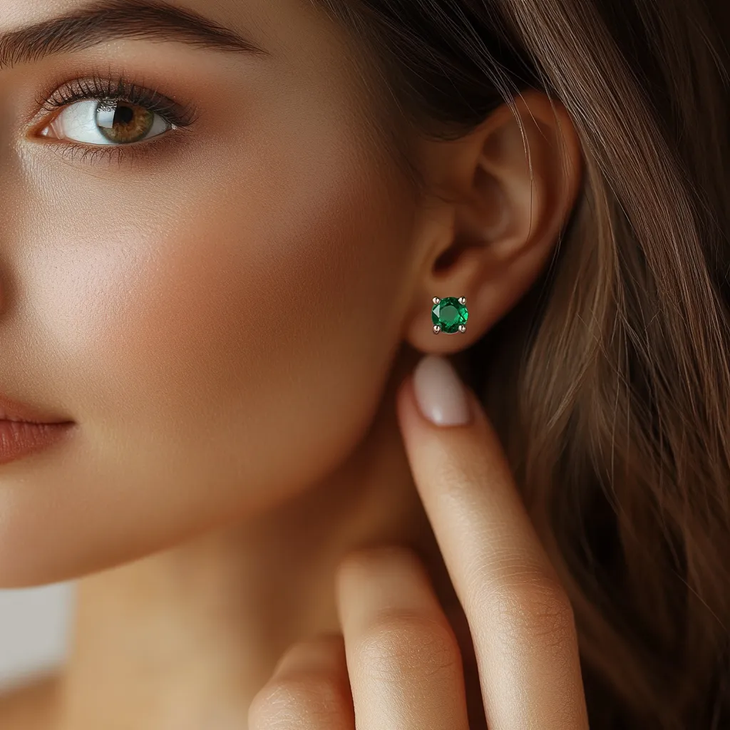 Emerald Stud Earrings – May Birthstone Jewelry | Emerald Earrings for Women