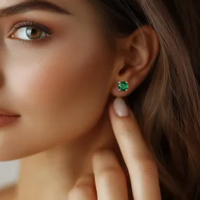 Emerald Stud Earrings – May Birthstone Jewelry | Emerald Earrings for Women