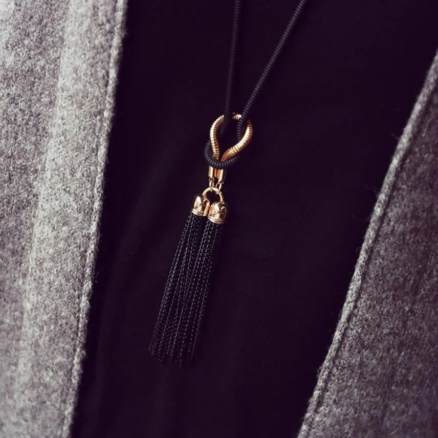 Exquisite Chain Tassel Necklace