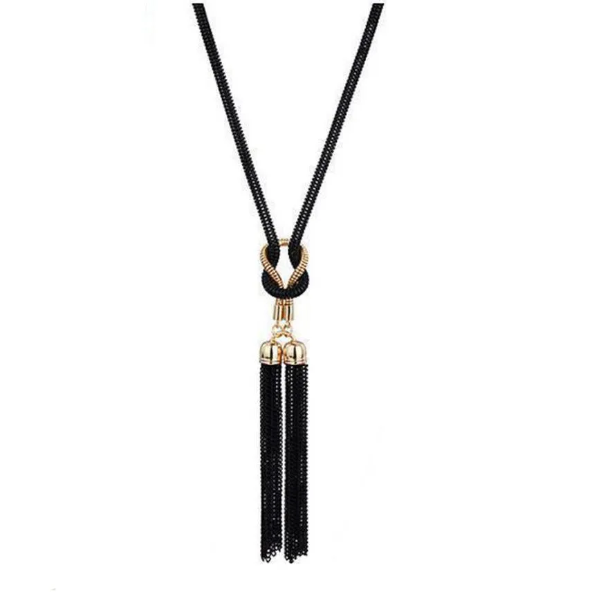 Exquisite Chain Tassel Necklace