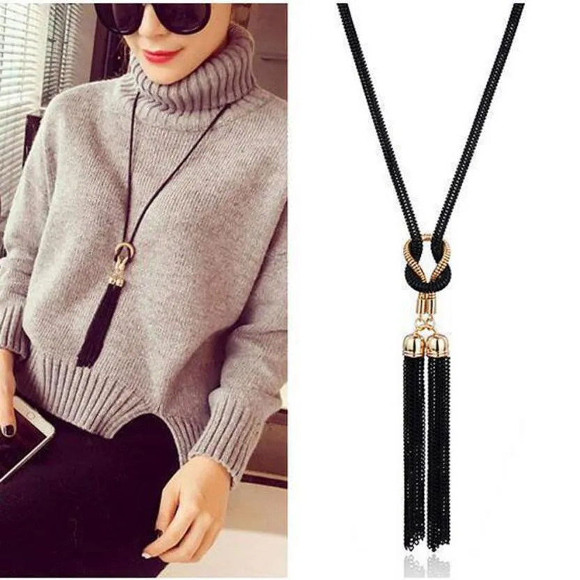 Exquisite Chain Tassel Necklace