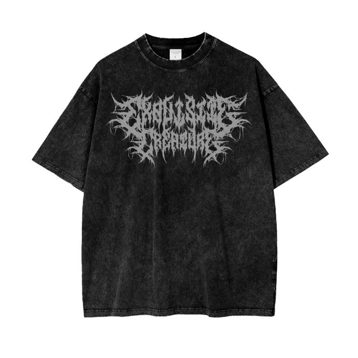 Exquisite Creature Metal Acid Wash Oversize T-Shirt