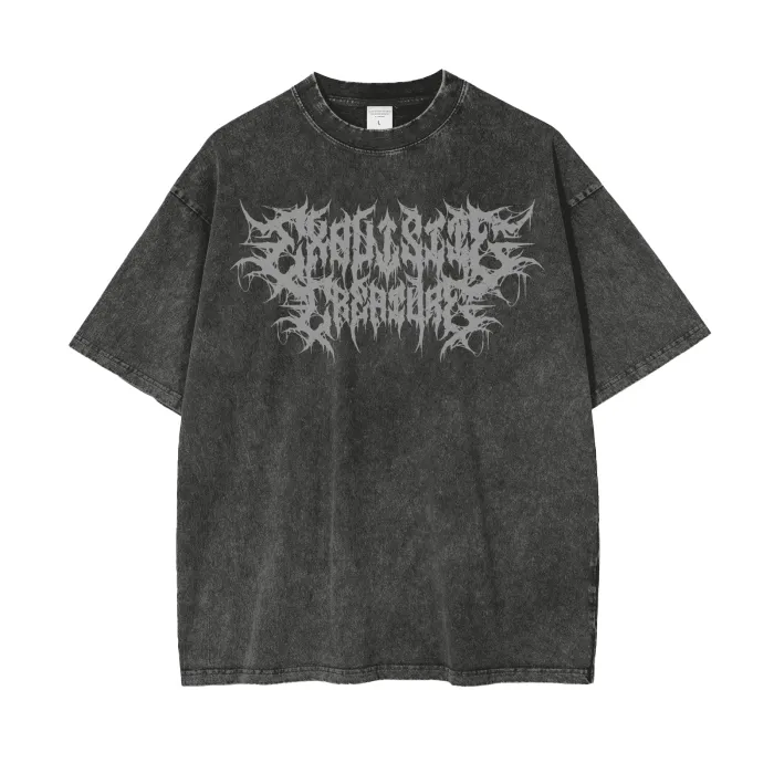 Exquisite Creature Metal Acid Wash Oversize T-Shirt