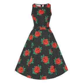 Hepburn Dress - Rockabilly Rose