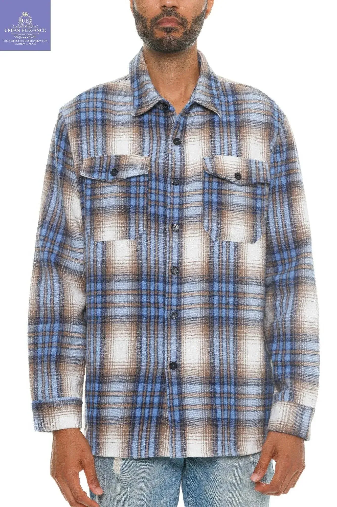 Men's Checkered Flannel Shacket - All-Day Comfort