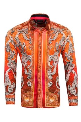 Men's Floral Exquisite Long Sleeve Shirt