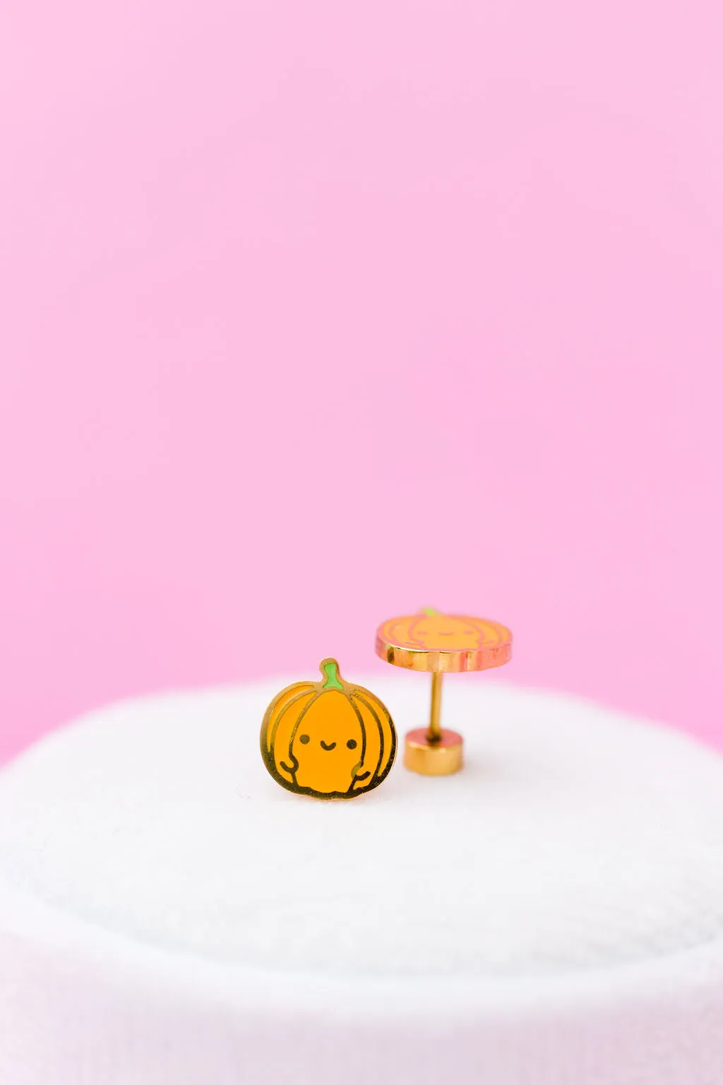 Pumpkin Stud Earrings