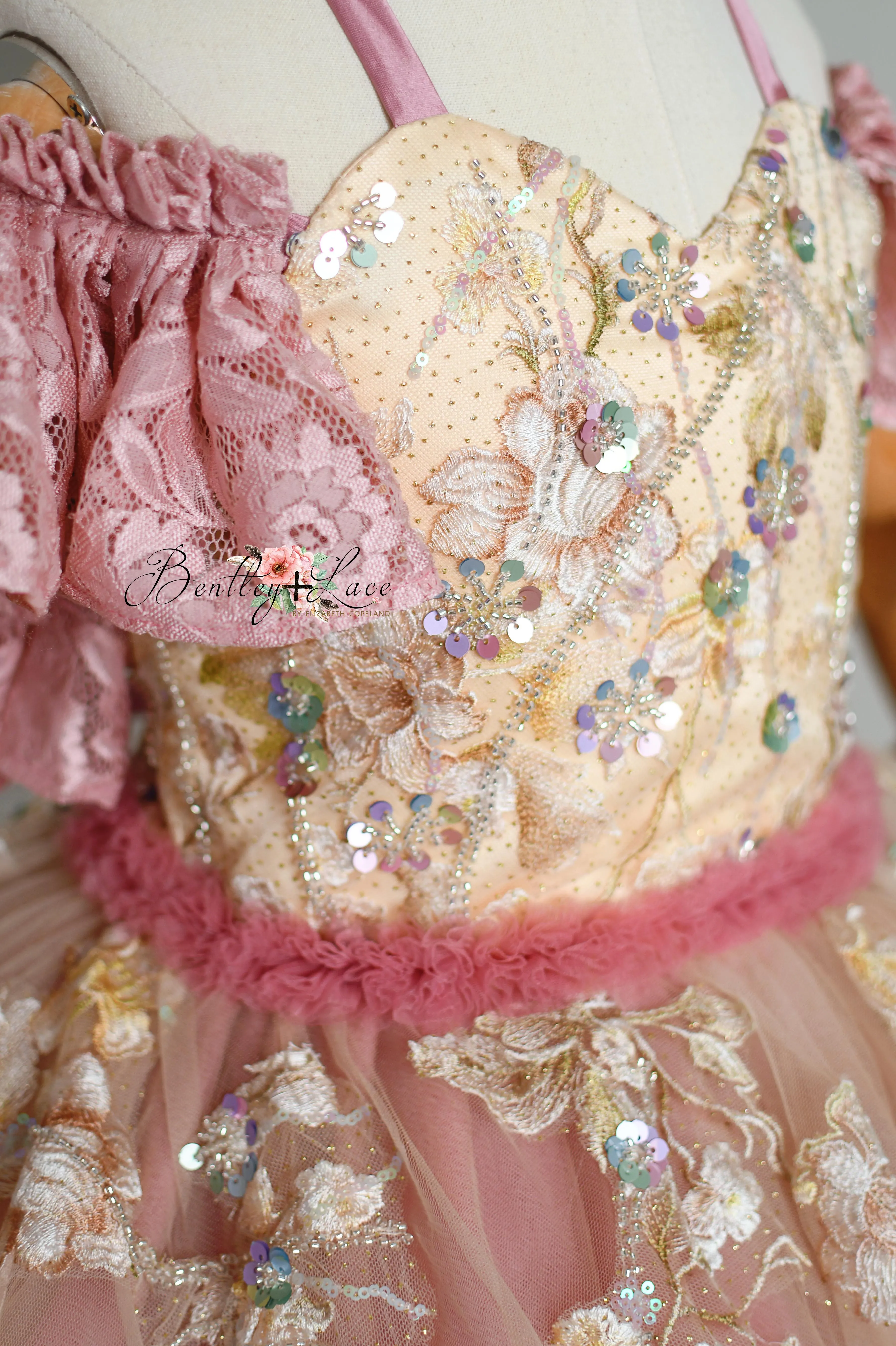 "Sunshine Serenade" Couture Floor length gown (6 Year - Petite 8 Year)