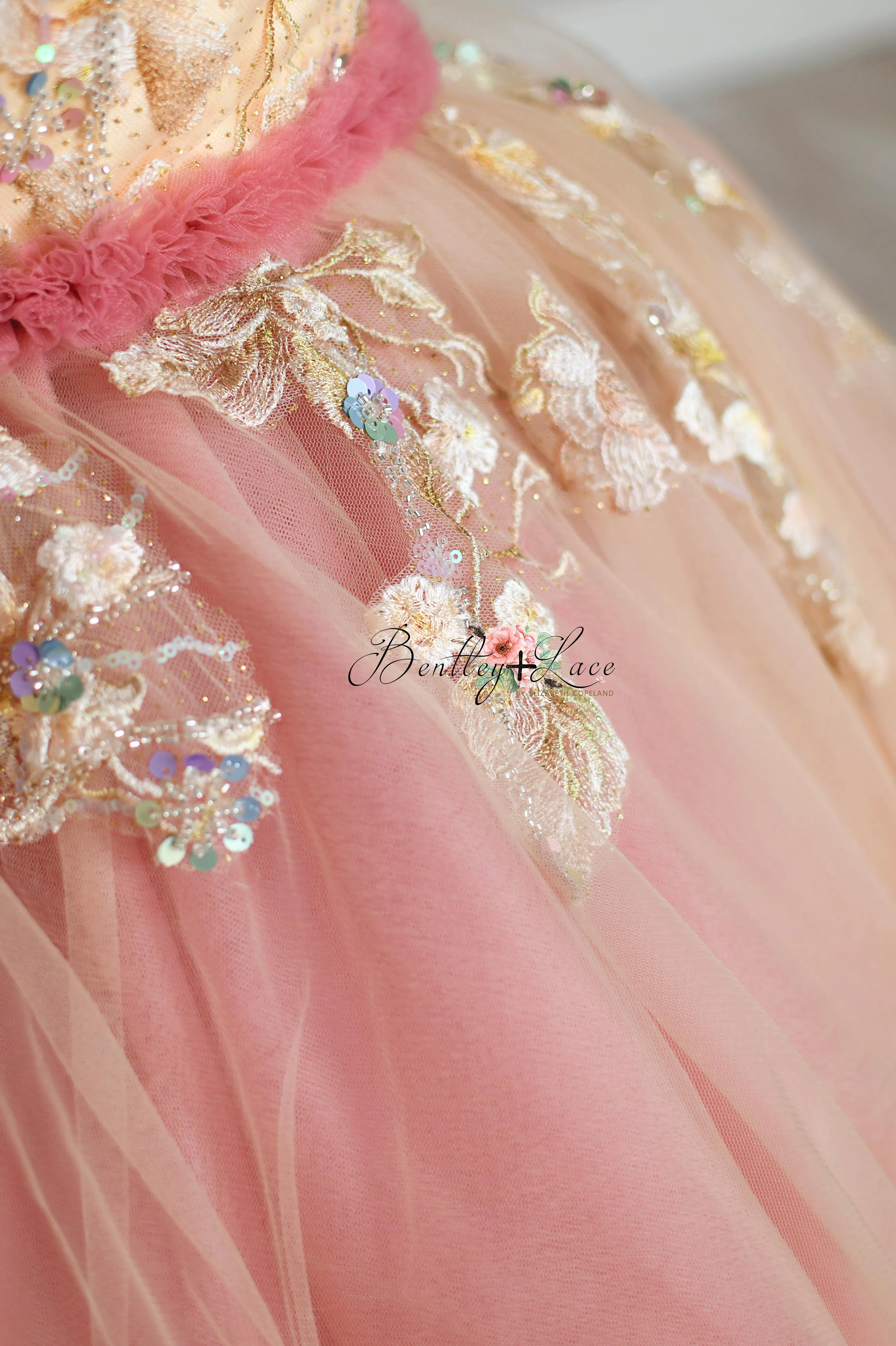 "Sunshine Serenade" Couture Floor length gown (6 Year - Petite 8 Year)