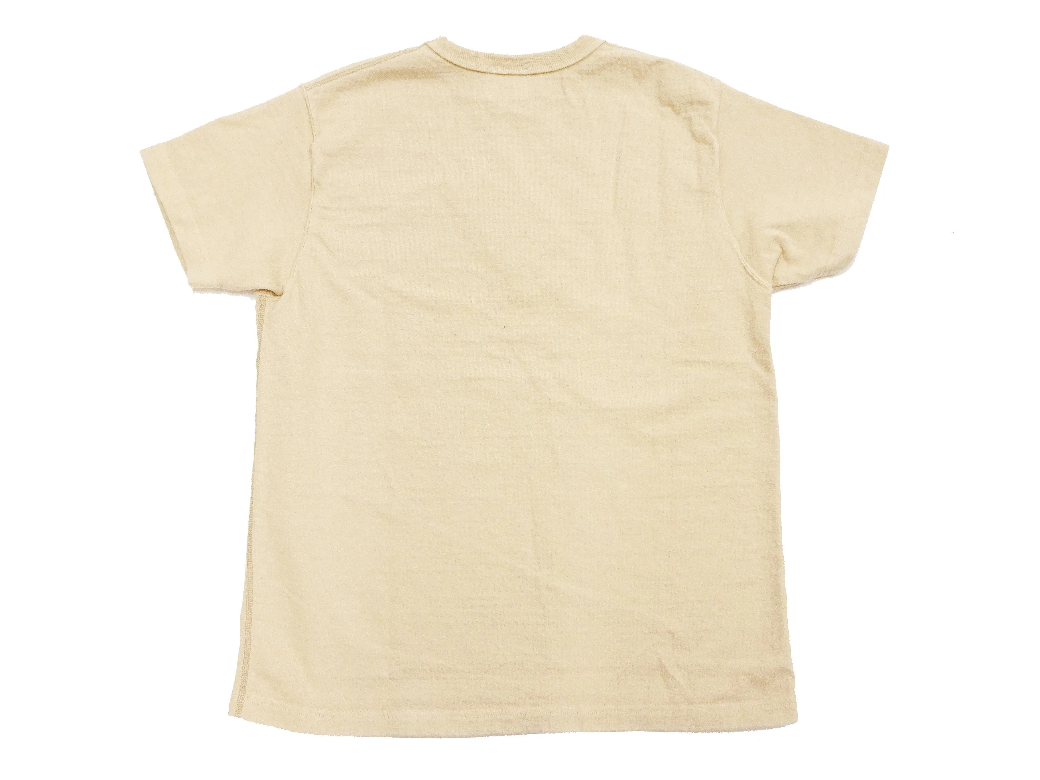 Samurai Jeans Plain T-shirt Men's Super Heavy Short Sleeve Natural Japanese Cotton Crew Slub Tee SJST-SC01 Light Chestnut Color