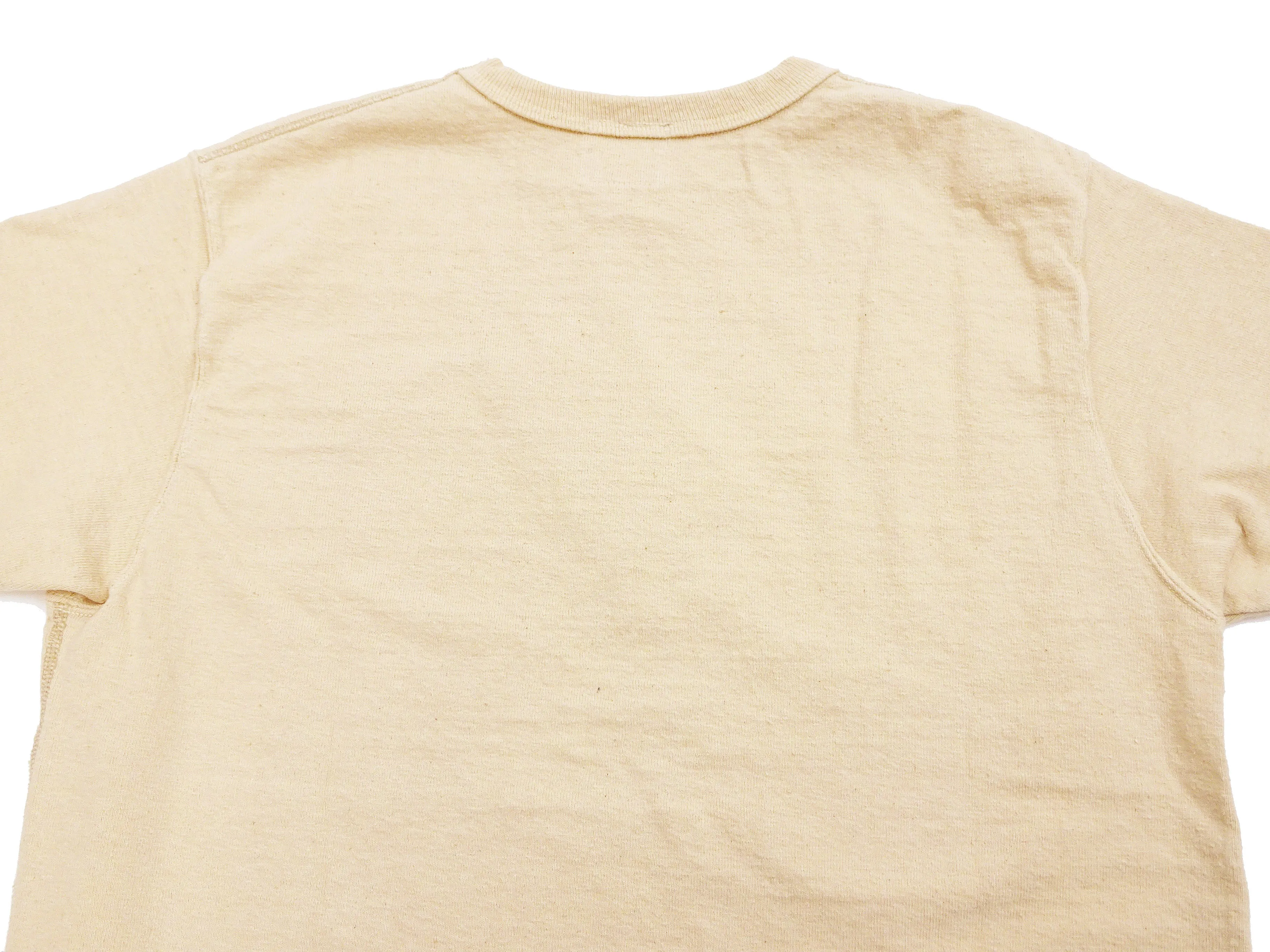 Samurai Jeans Plain T-shirt Men's Super Heavy Short Sleeve Natural Japanese Cotton Crew Slub Tee SJST-SC01 Light Chestnut Color
