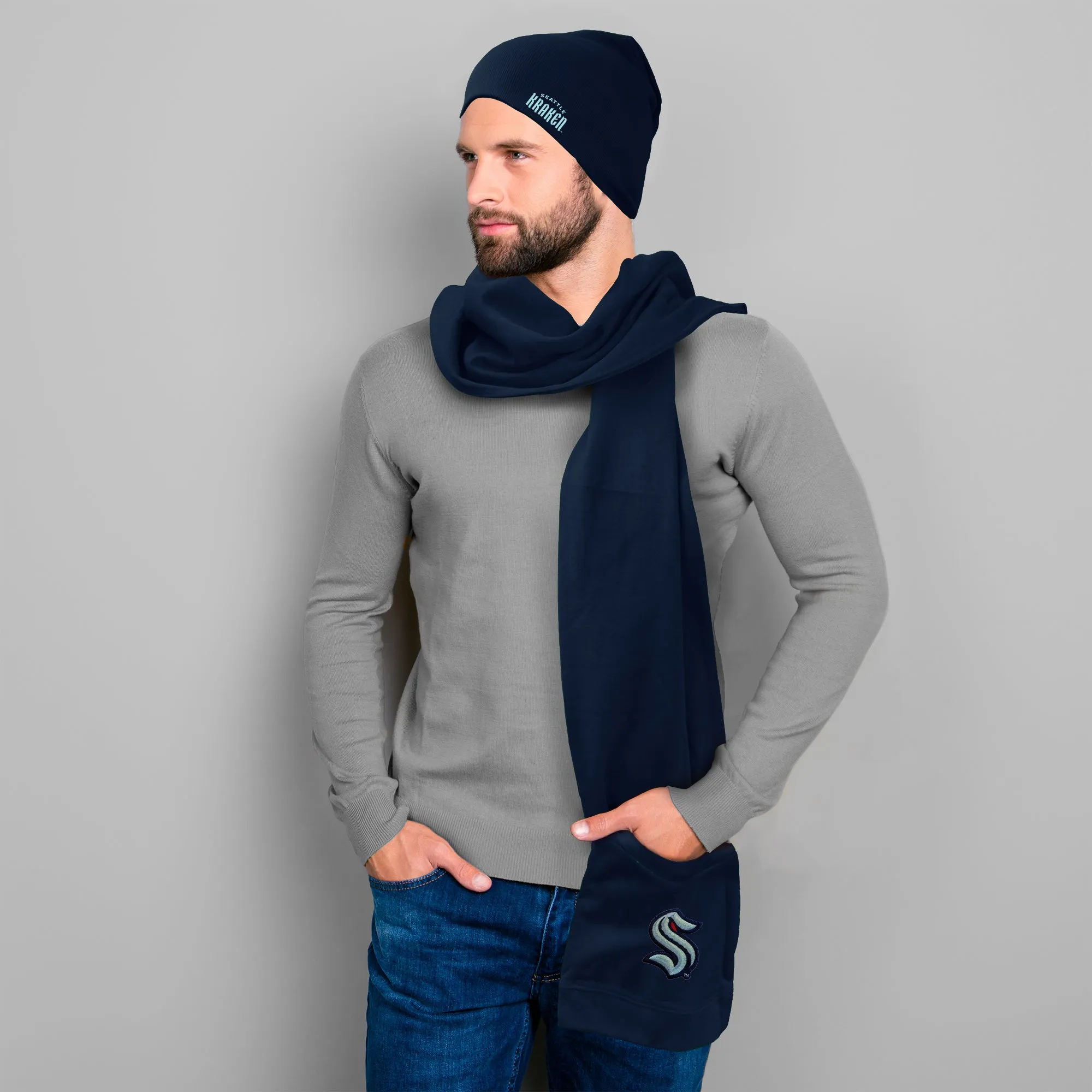 Seattle Kraken Jimmy Bean 4 in 1 Scarf