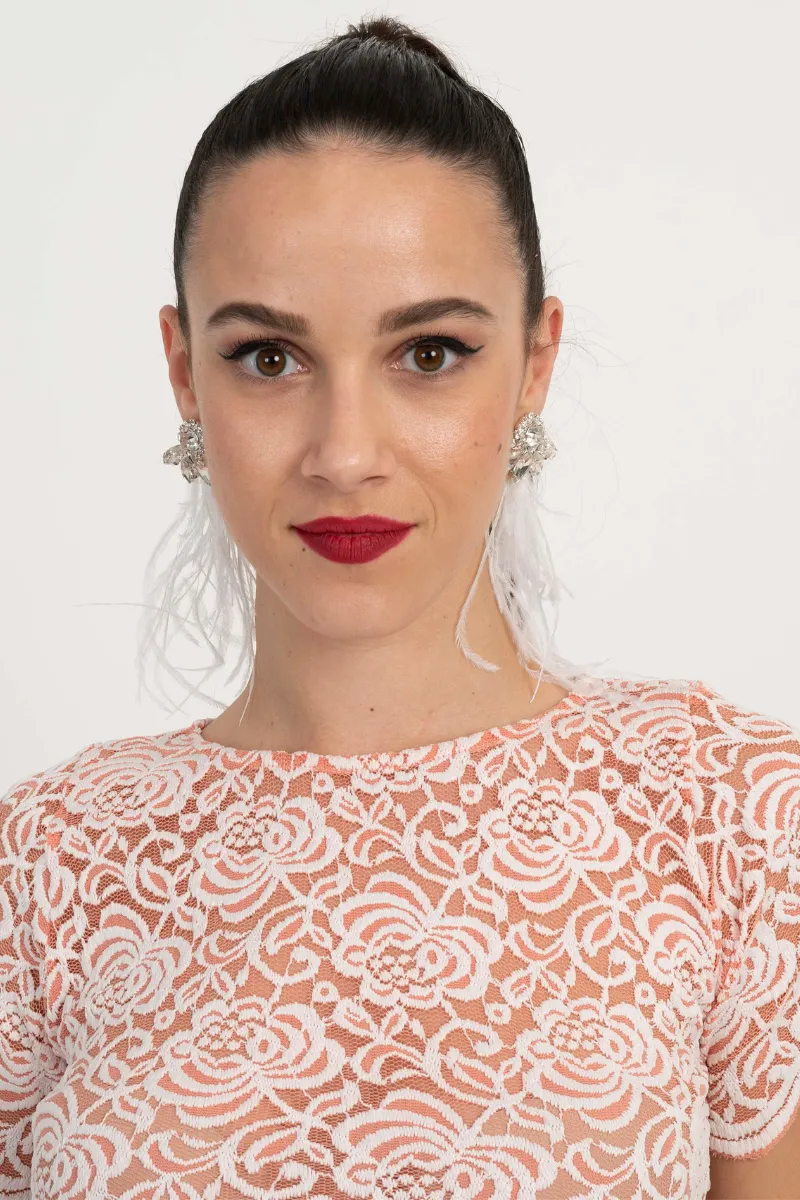Seraphine White Tango Earrings