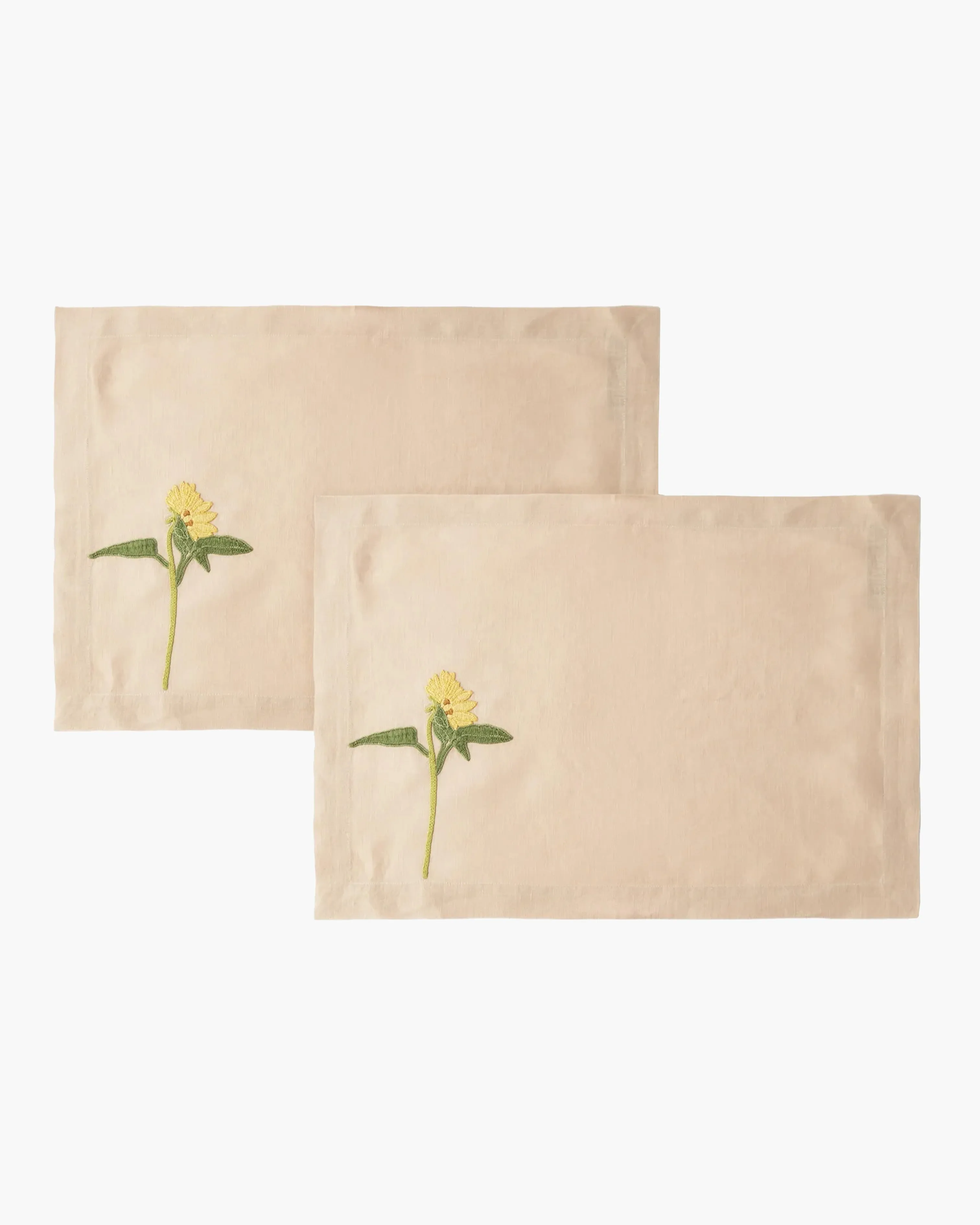 Set of 2 Hand-Embroidered Placemats
