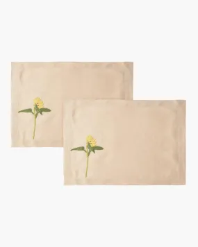 Set of 2 Hand-Embroidered Placemats