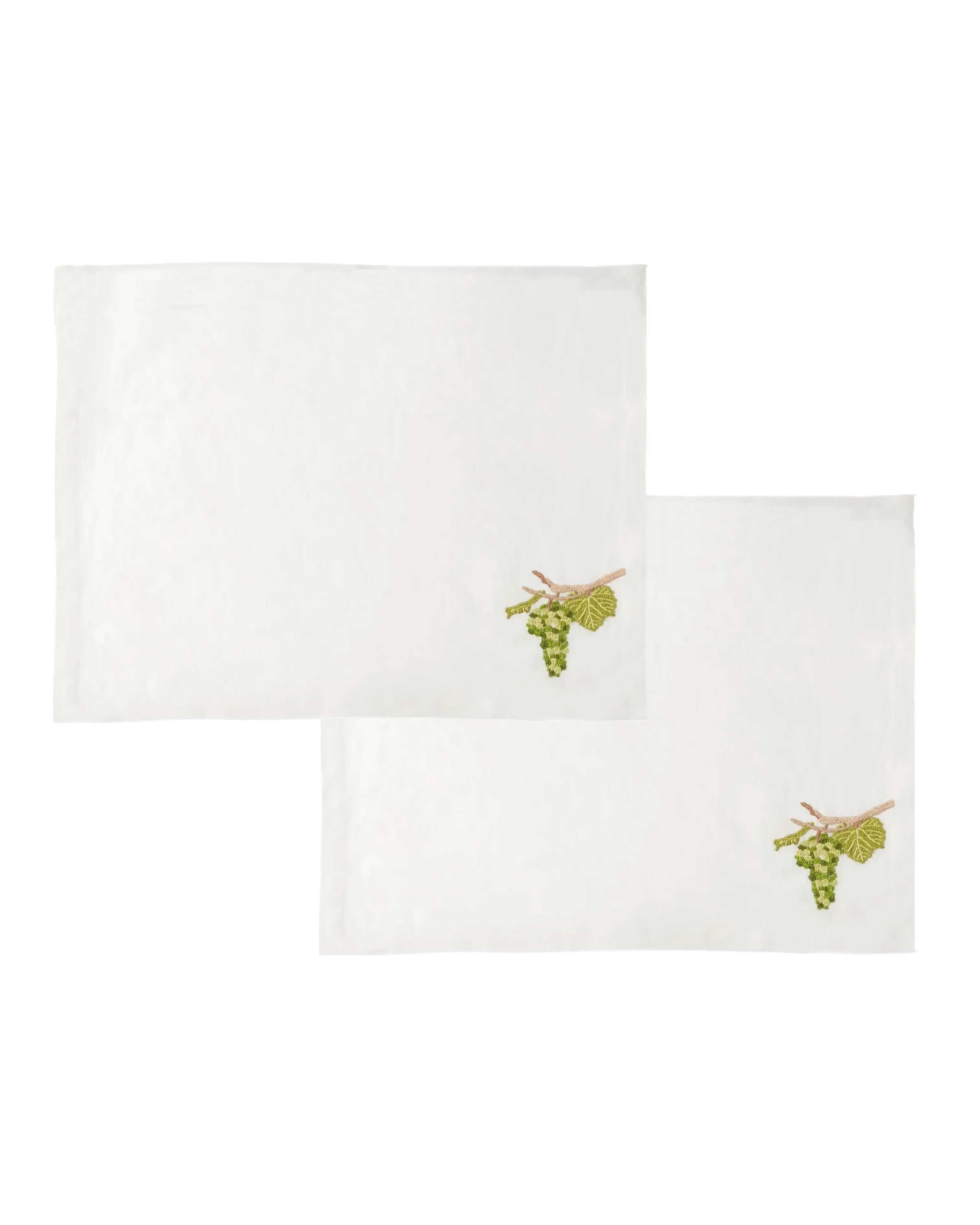 Set of 2 Hand-Embroidered Placemats