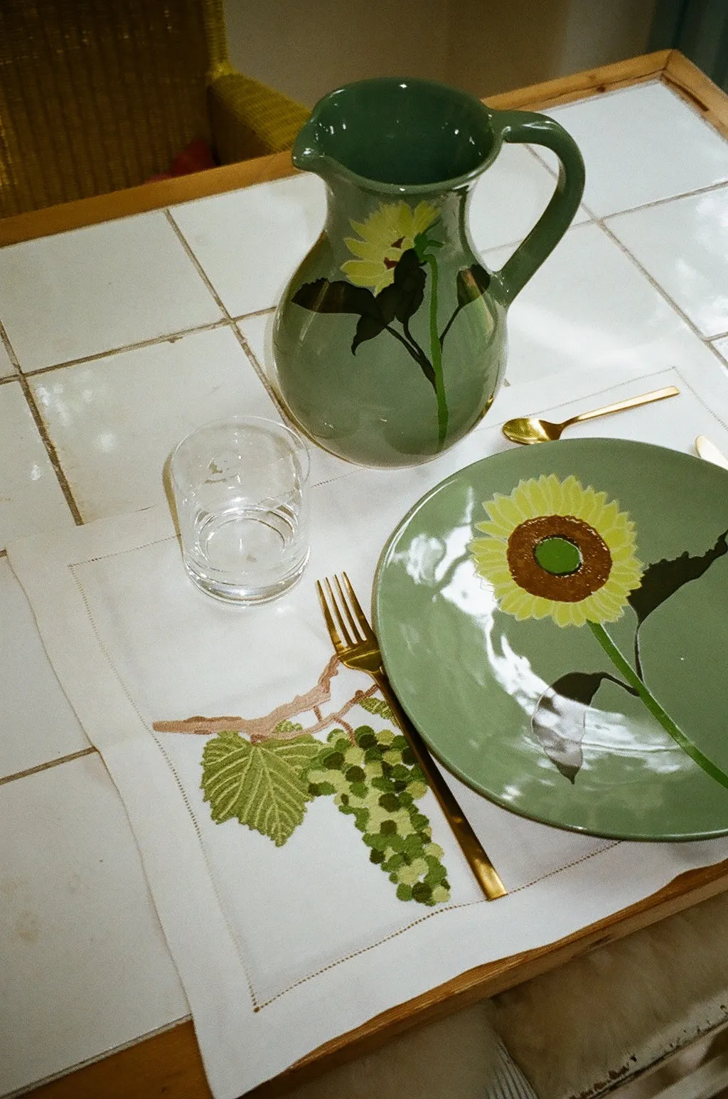Set of 2 Hand-Embroidered Placemats