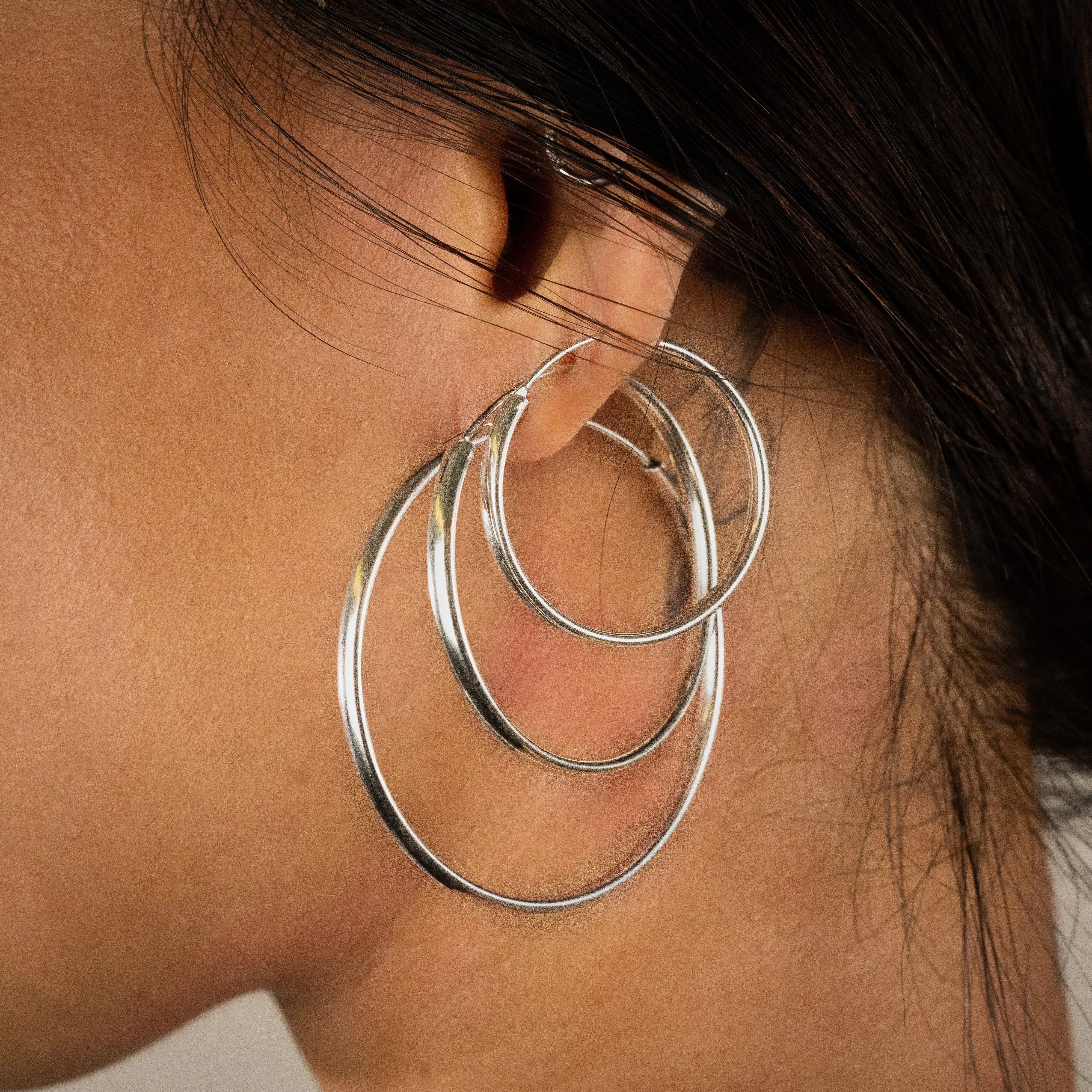 Silver Hoop Earrings
